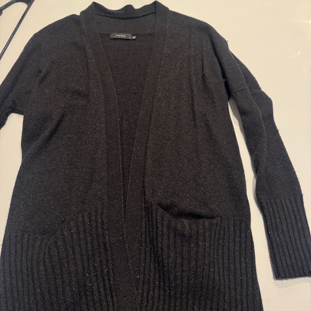 Aritzia Talula Black Women's Cardigan in cashmere wool